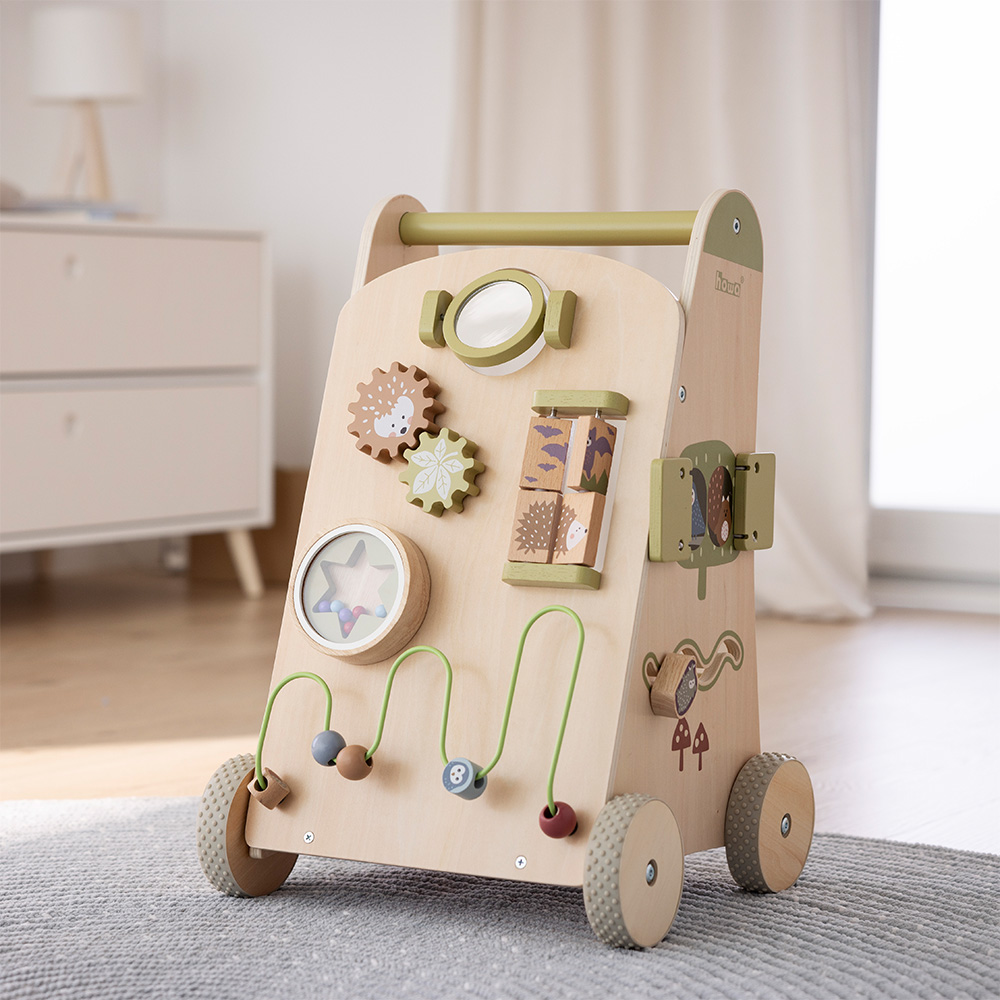 Babyspielzeug - howa Lauflernwagen Lauflernhilfe Babywalker "little woods" aus Holz 6026 