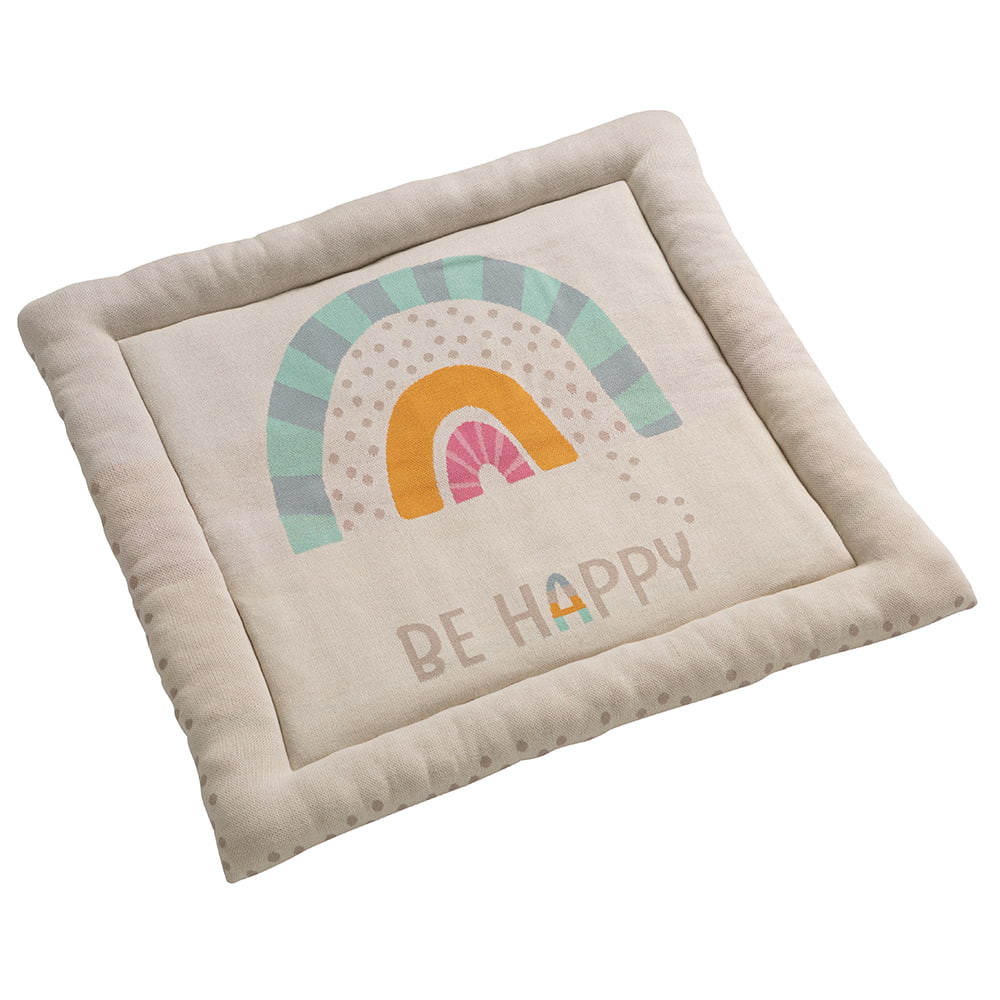8902 - howa Baby Spielmatte "be happy", weich gepolstert, Baumwolle, Strick, 100x100x7cm