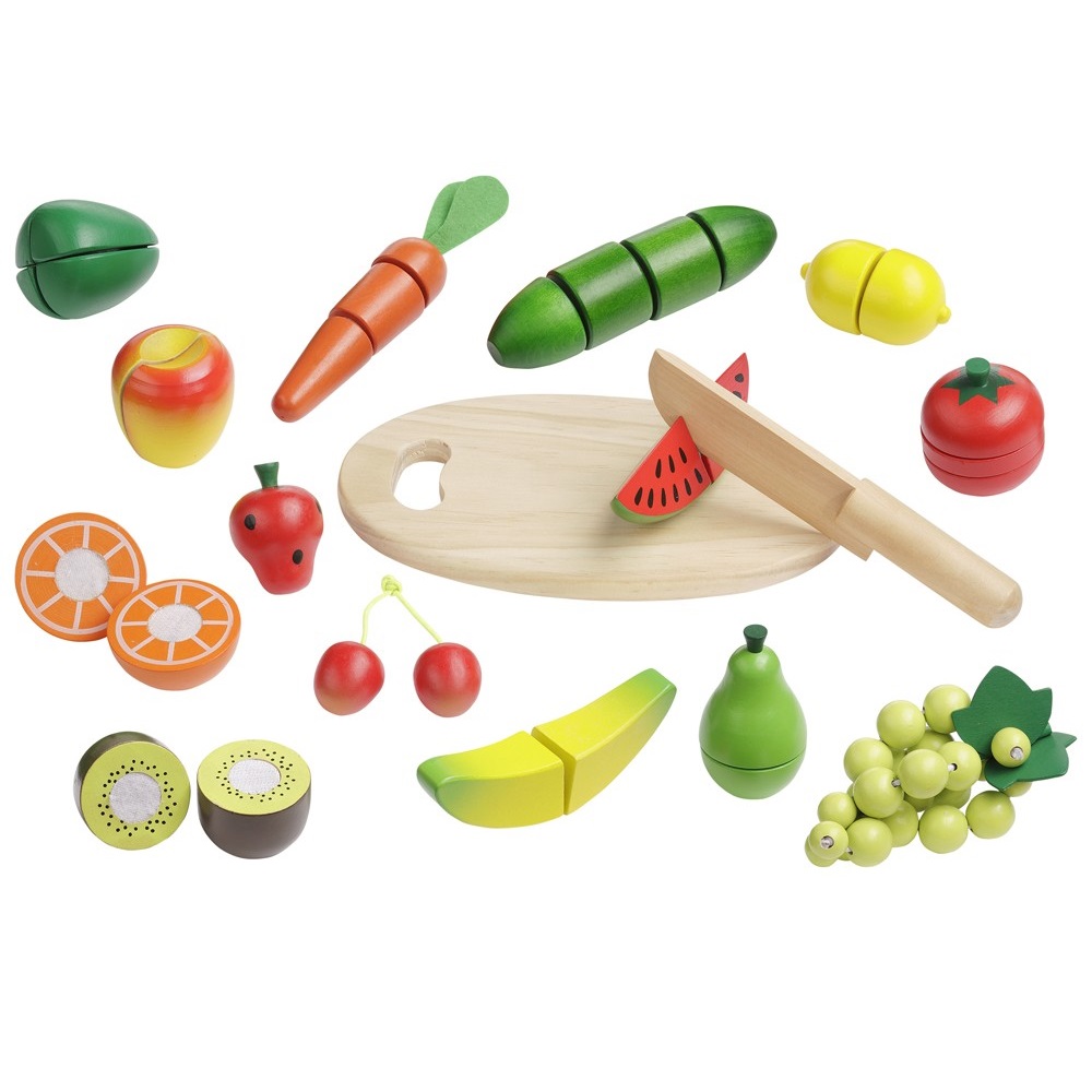 howa Schneideset aus Holz Obst und Gemüse 4867 