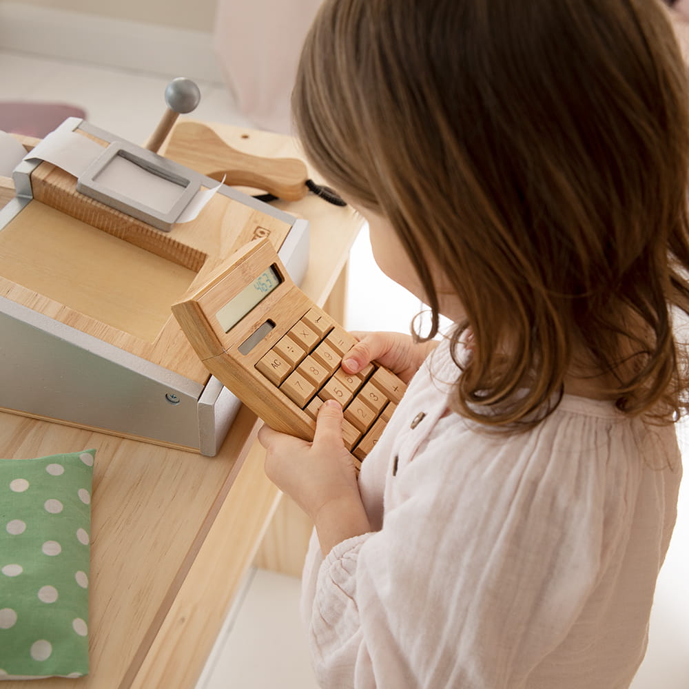 Scanner e lettore di cassa giocattolo in legno di tiglio, accessorio per  negozio 16,5 x 26 x 16 cm - PEARL