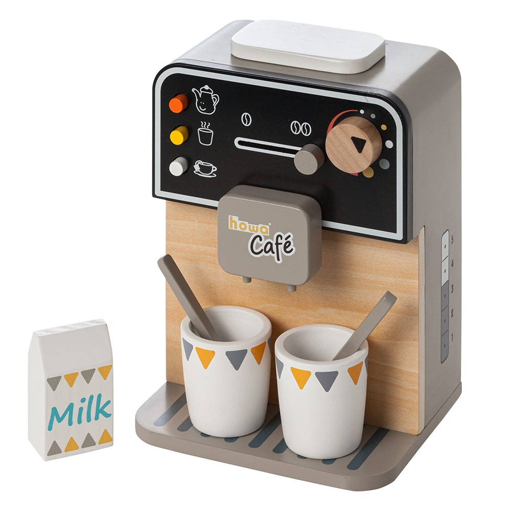 howa machine à café en bois enfant Cafetière avec 7 accessoires 4885